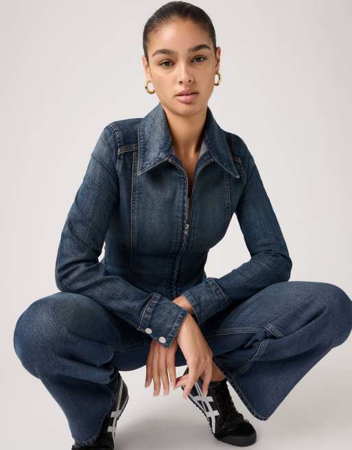 Levi's Stretch fitted trucker jacket in blue, 4 of 4