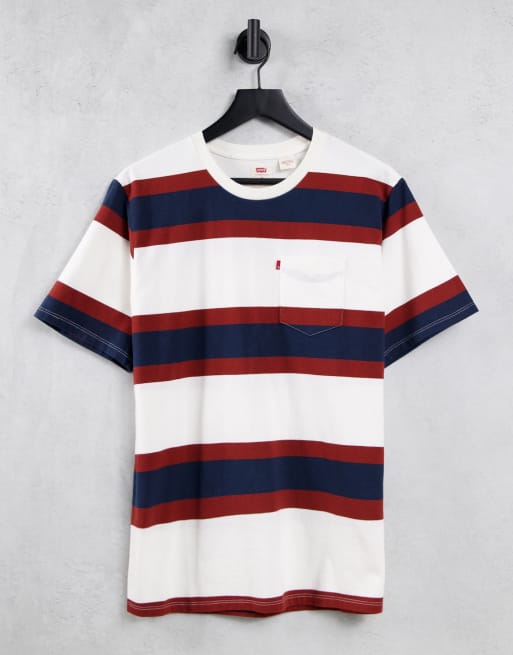 Levi's red white outlet and blue t shirt