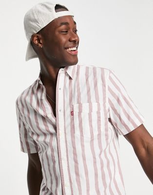 Levi's stripe shirt in white