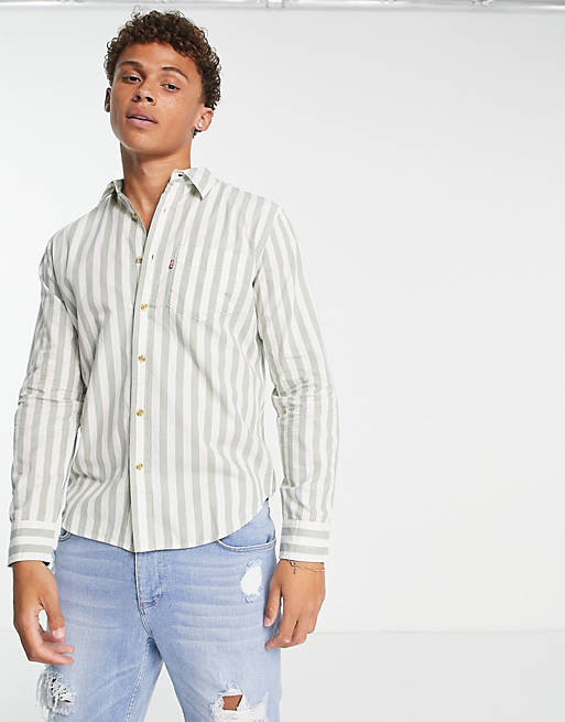 Levi's striped shirt in cream | ASOS
