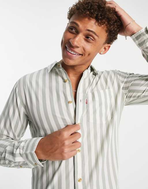 Levis striped on sale shirt