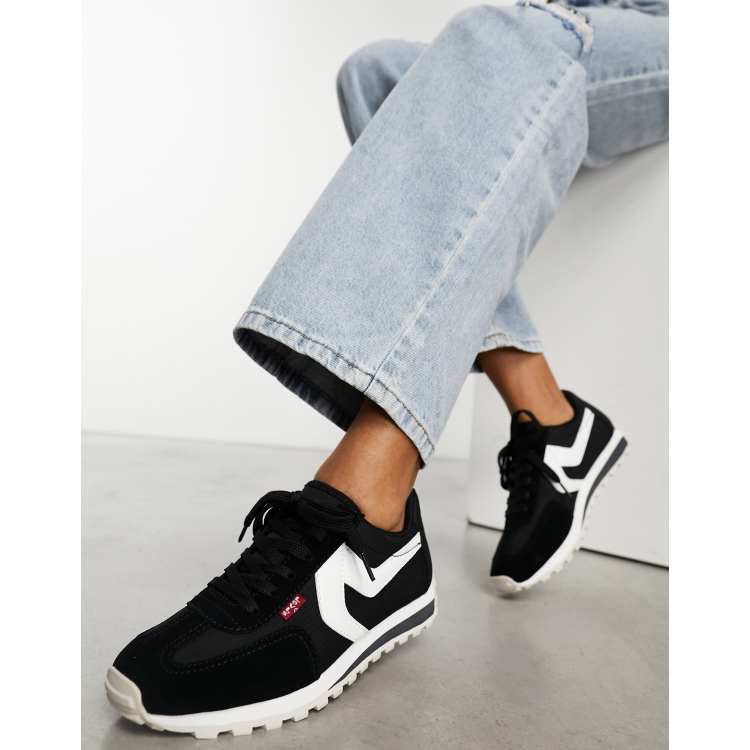 Levi s Stryder runner trainer in black suede mix ASOS