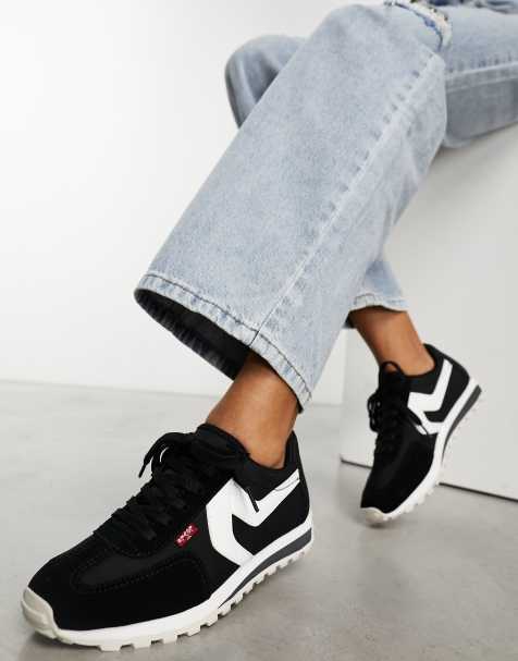 Levi's – Stryder – Svart löparskor i mockamix - view 1