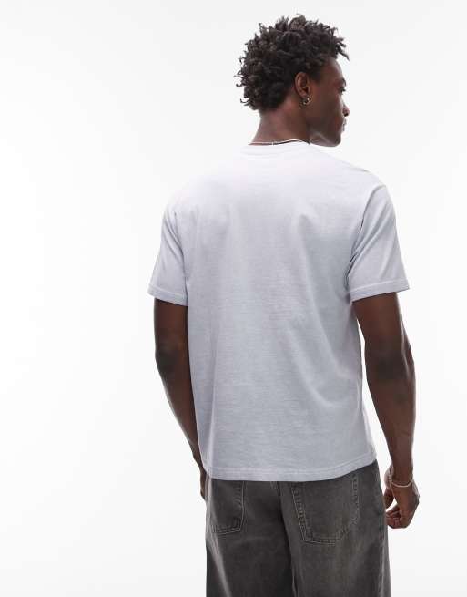 Levi's – Stückgewaschenes Oversize-T-Shirt in Hellblau mit farblich abgestimmtem Logo im Vintage-Stil, 3 von 4
