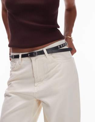 Levi's Studded Leather Belt In Black