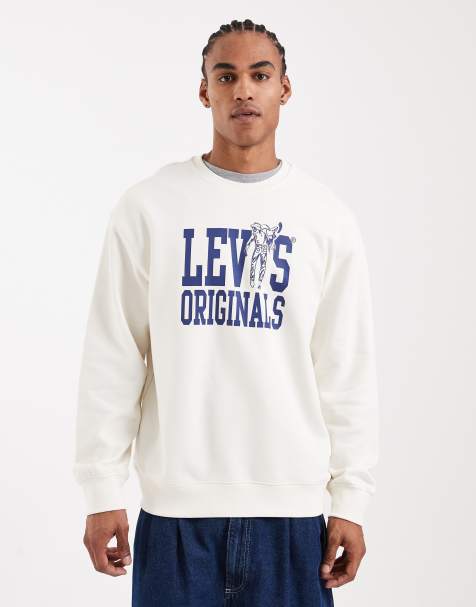 Levi's - sudadera holgada con estampado en la espalda en crudo - view 1
