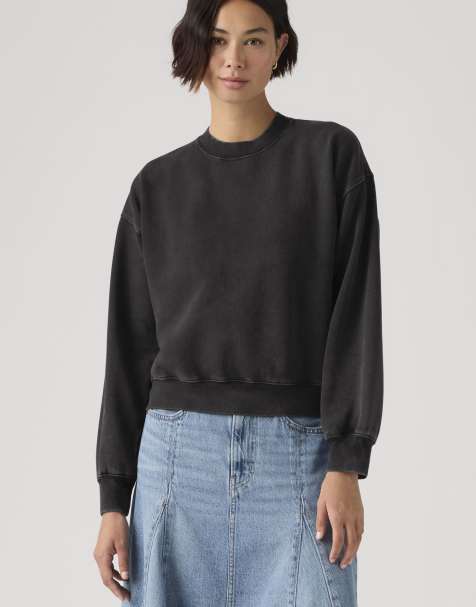 Levi's - Sudadera negra de corte cuadrado de estilo vintage - view 1