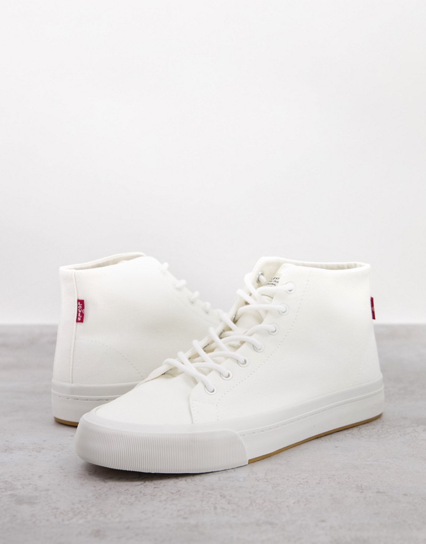 Levi's - Summit Mid - Sneakers alte bianche con logo piccolo-Bianco