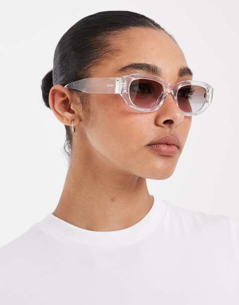 Levi's Sunglasses Square sunglasses with brown&violet lenses in clear - view 1