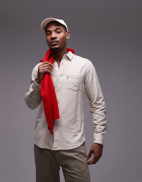 Levi's - Sunset - Camicia vestibilità classica beige in misto cotone e lino con 1 tasca - view 1