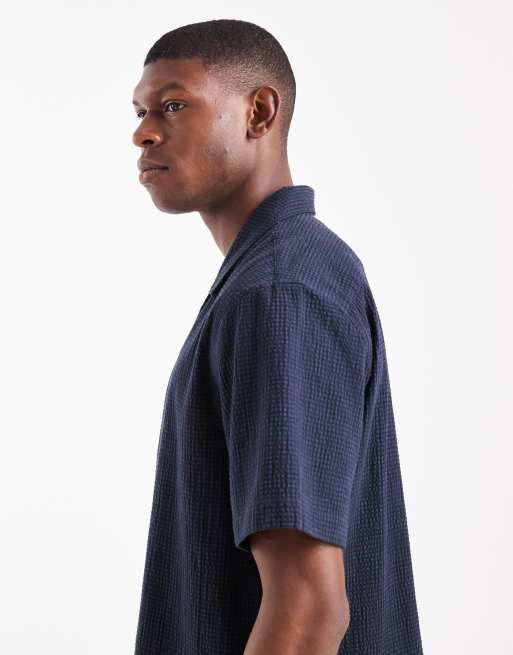 Levi's - Sunset Camp - Camicia a maniche corte blu navy a quadri, 4 di 5