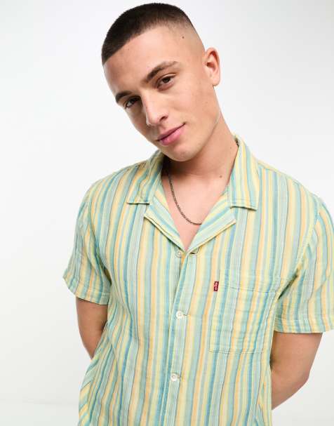 Levi's - Sunset Camp - Chemise manches courtes à rayures - Vert - view 1