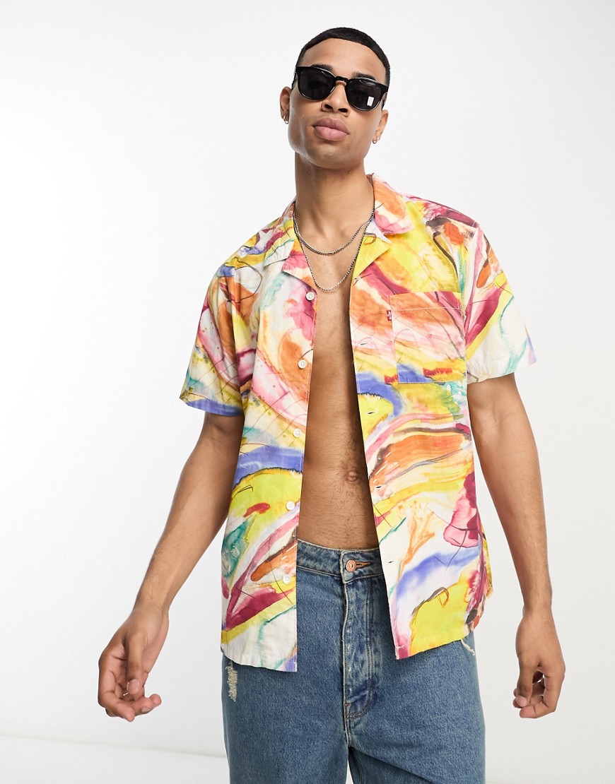 Levi’s Sunset Camp shirt in all over fun art print-Multi