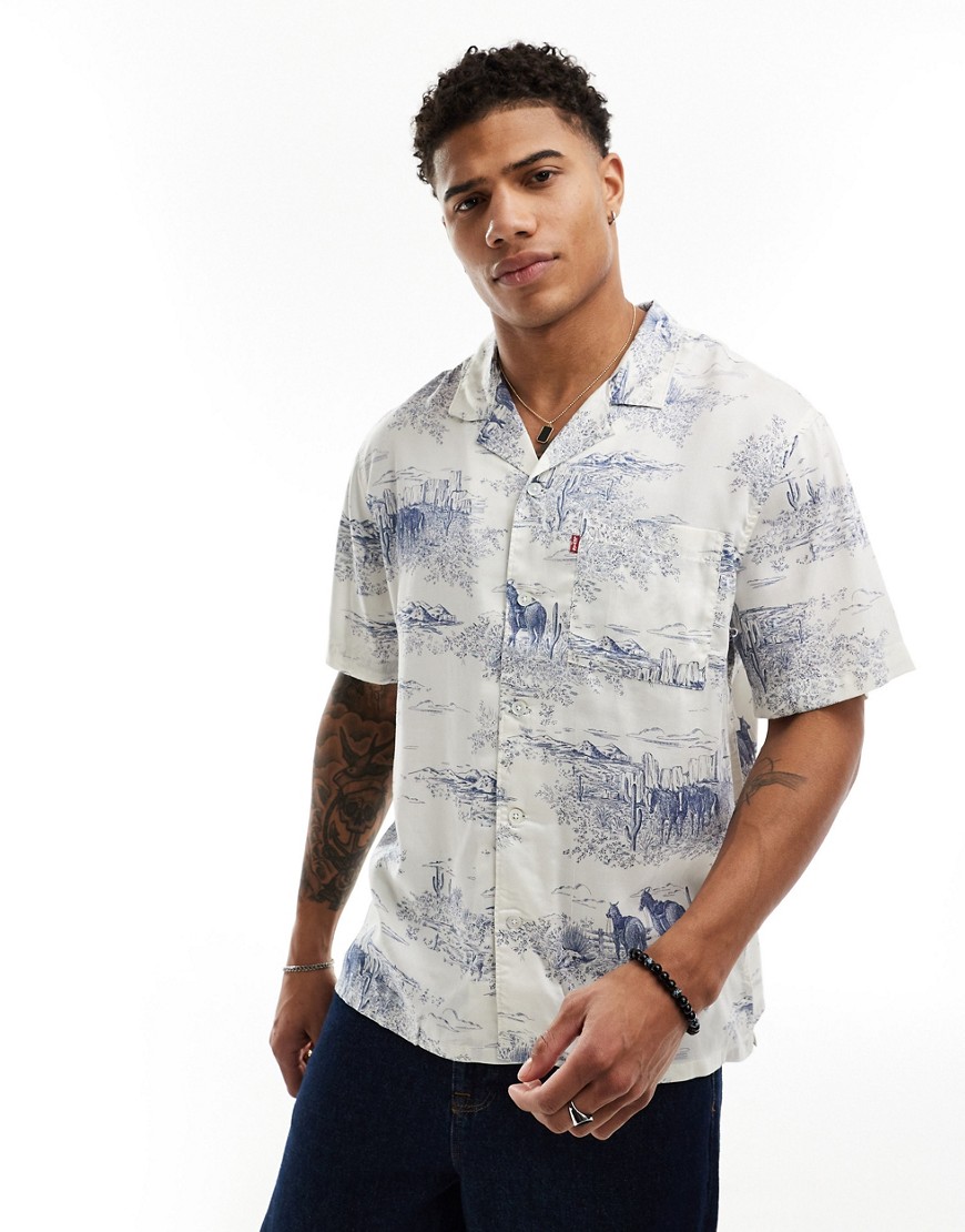 Levi’s Sunset camp shirt in white print