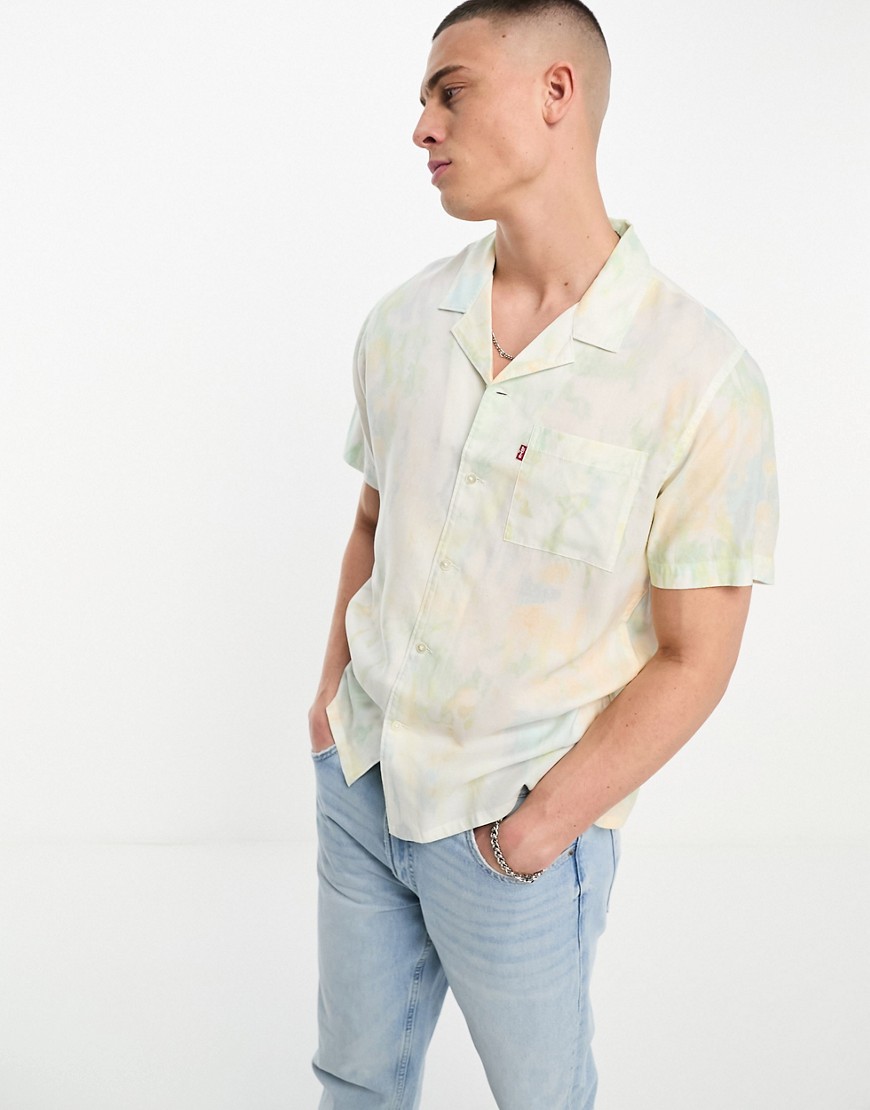 Levi's Sunset Camp short sleeve paint print shirt in multi