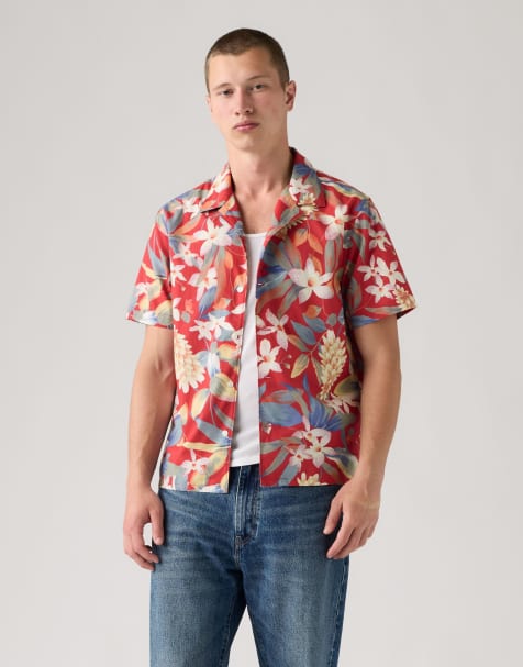 Levi's Sunset camp standard fit lightweight shirt in multi colour - view 1