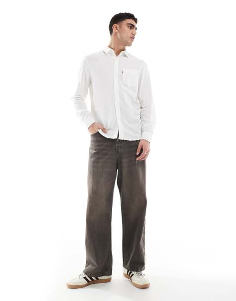 Levi's - Sunset - Chemise classique en lin et coton avec poche - Blanc - view 1