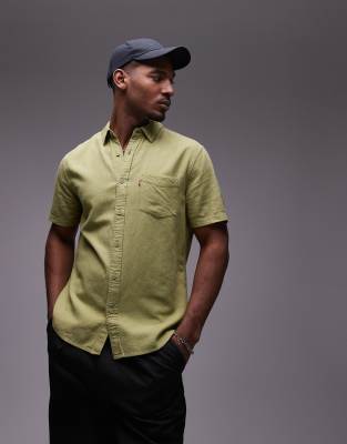 Levi's - Sunset - Chemise coupe classique en lin et coton mélangés - Vert