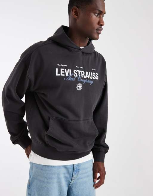 Levi's sunset graphic print hoodie in washed black, 2 of 5