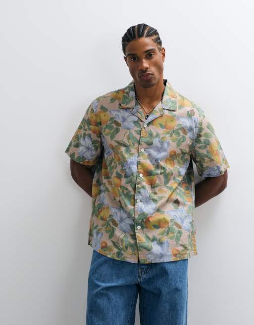 Levi's Sunset kortærmet camp-skjorte i grøn blomsterprint, del af sæt, 5 af 5