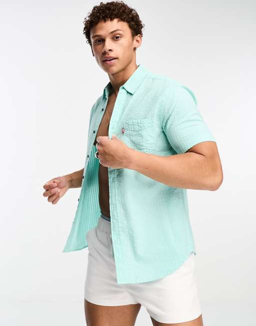 Levi's - Sunset - Overhemd in blauw met zak 