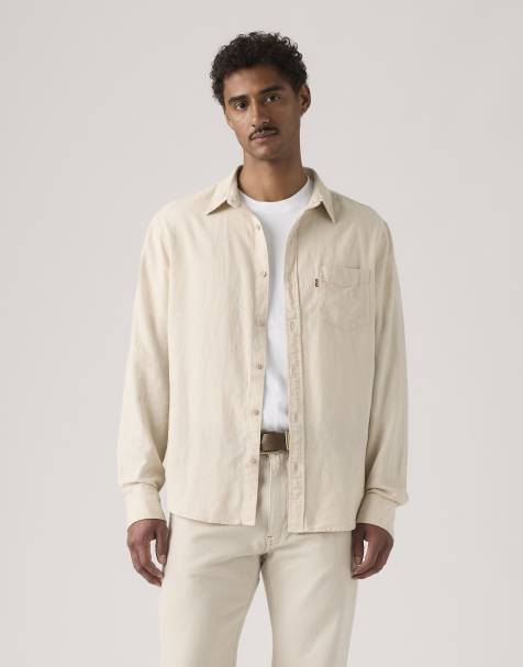 Levi's - Sunset - Overhemd met standaard pasvorm en 1 zak in beige - view 1