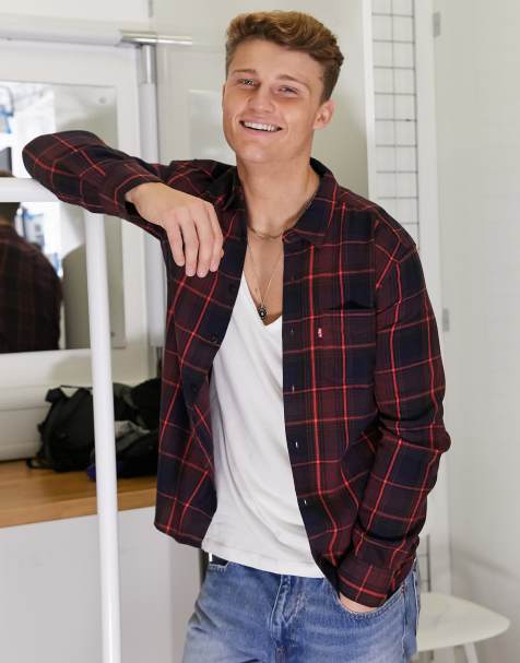 Levi's sunset pocket shirt in azriel sassafras