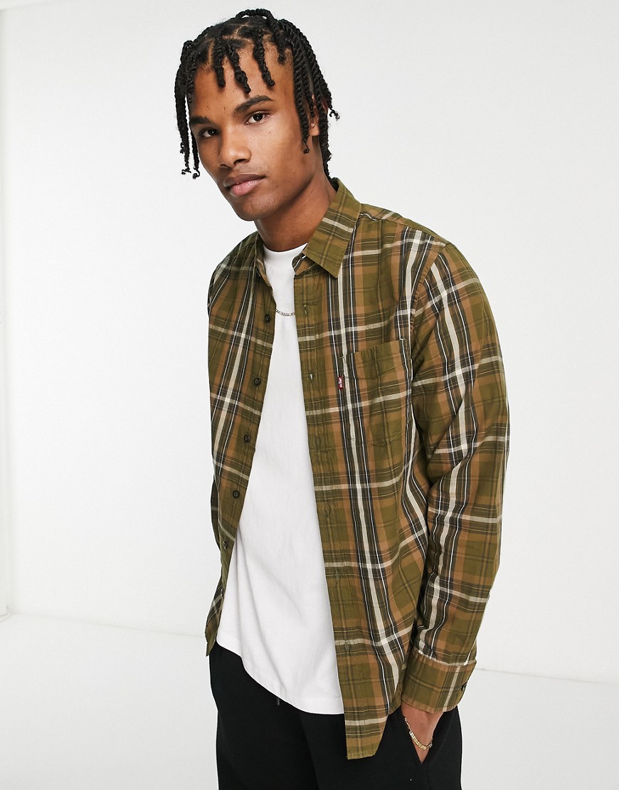 Levi's sunset pocket shirt in green check