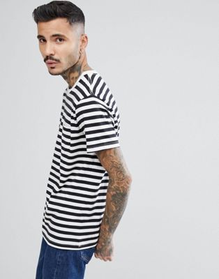 levi's black and white striped shirt