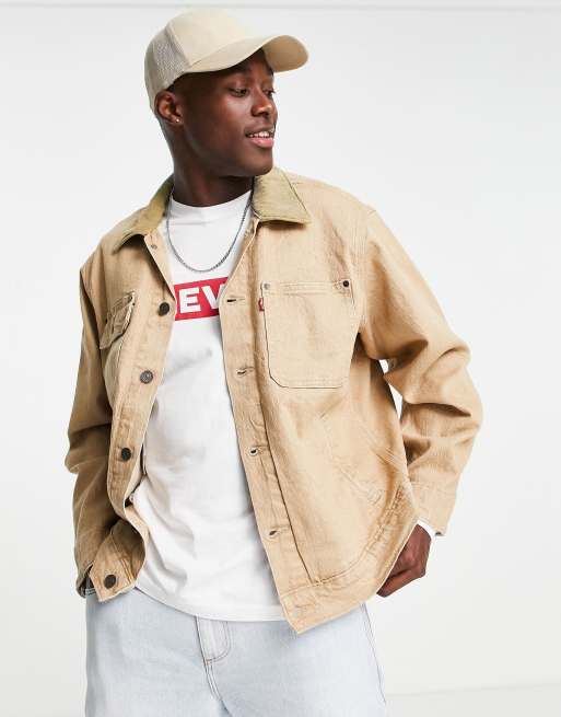 Levis beige store denim jacket