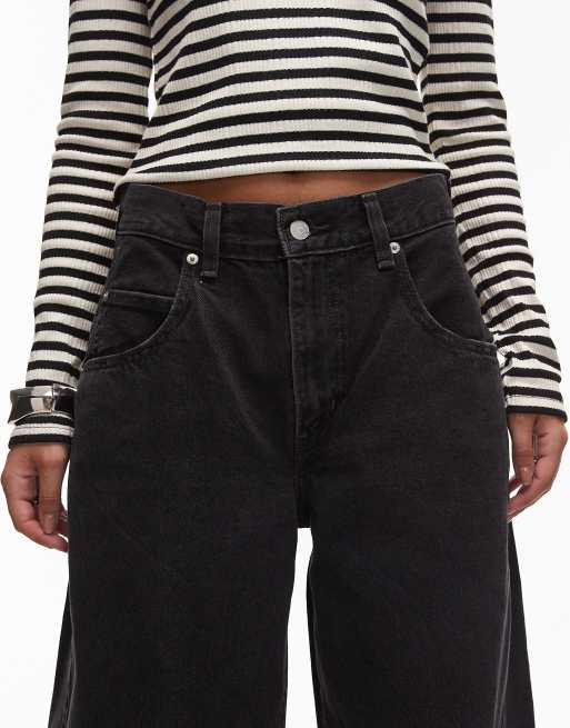 Levi's super baggy barrel jeans in washed black | ASOS