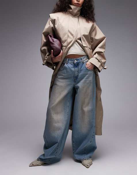 Levi's super baggy barrel jeans in yellow tint light blue 