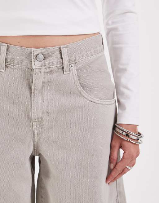 Levi's super baggy denim jort i grå, 5 af 5