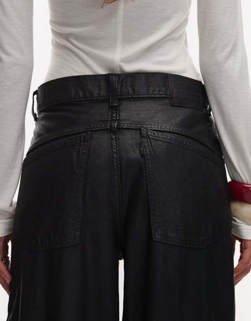 Levi's - Super baggy jeans met ballonpijpen en coating in zwart, 5 van 5