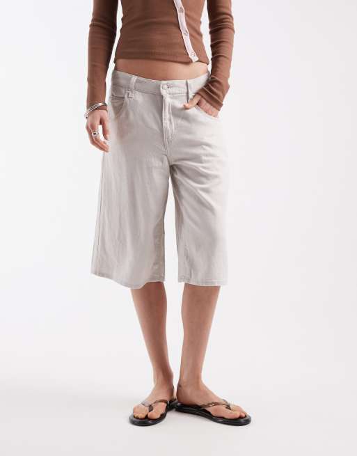 Levi's super baggy långa denimshorts i grått, 2 av 5