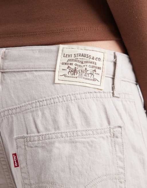 Levi's super baggy lange denimshort in grijs, 4 van 5