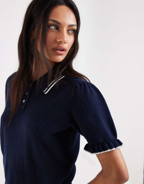 Levi's super blød kortærmet polotop i blå - view 1