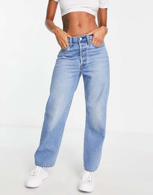 Levi's ribcage high rise straight leg on sale jean