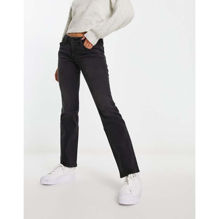 Levi's super low cut bootcut jeans in black | ASOS