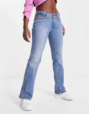 Levi’s super low cut bootcut jeans in mid wash-Blue