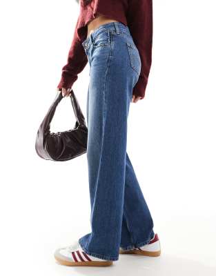 Levi's superlow waist loose fit jeans in dark blue