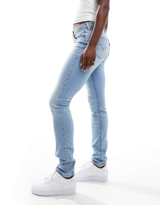 Levi's - Superlavtaljede lyseblå jeans i Skinny Fit, 3 af 5