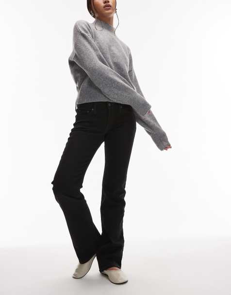 Levi's superlow bootcut denim jeans in black - view 1