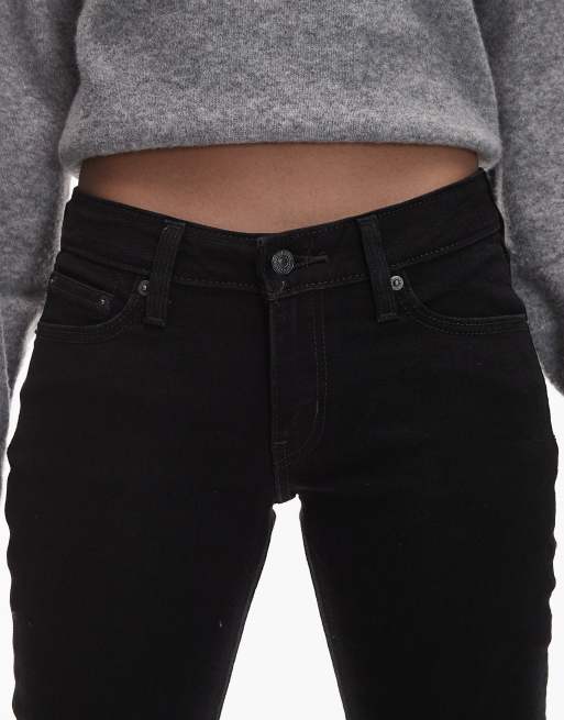 Levi's superlow bootcut denim jeans in black, 4 of 5
