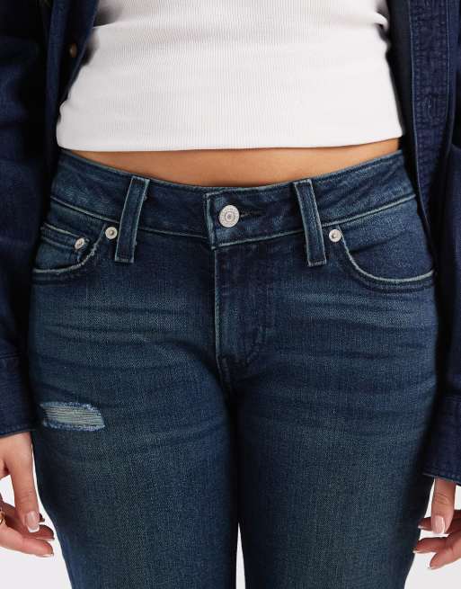 Levi's superlow bootcut denim jeans in dark blue , 5 of 5