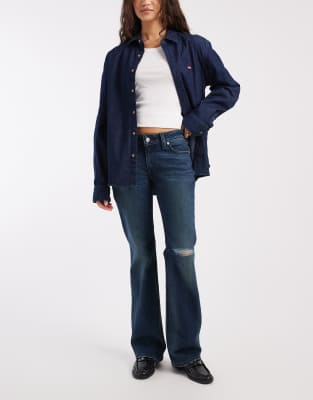 Levi's superlow bootcut jeans in dark blue