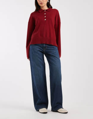 Superlow - Jeans in Dunkelblau mit sehr niedrigem Bund Blau W30 L30