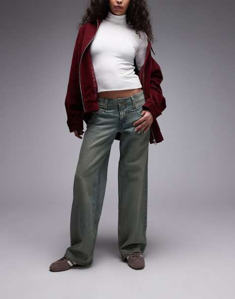 Levi's superlow loose denim  jeans in grunge overdye - view 1