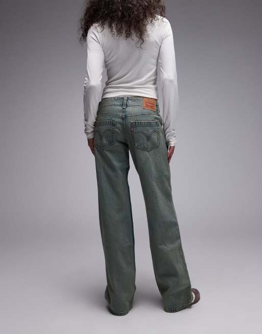 Levi's superlow loose denim  jeans in grunge overdye, 3 of 5
