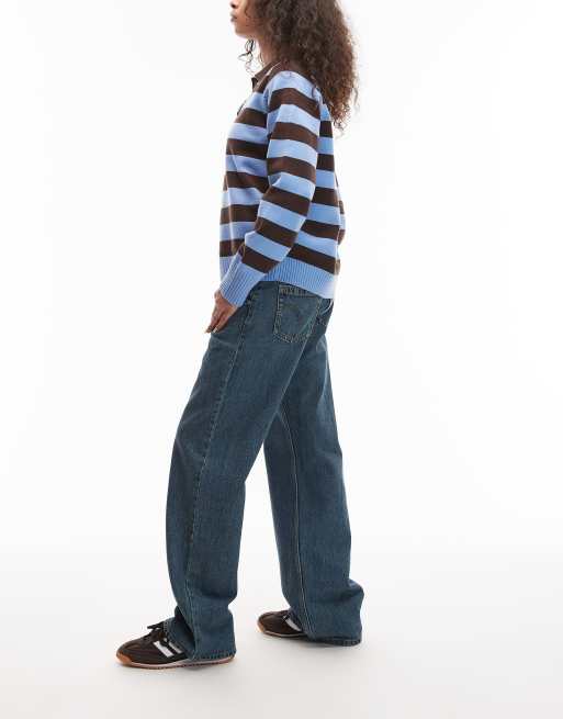 Levi's superlow loose jeans i grå tvätt, 2 av 5